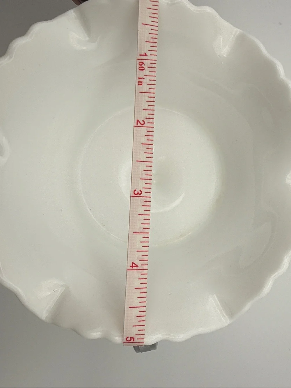 Vintage Fenton Milk Glass Pedestal Compote Dish Signed on bottom RARE